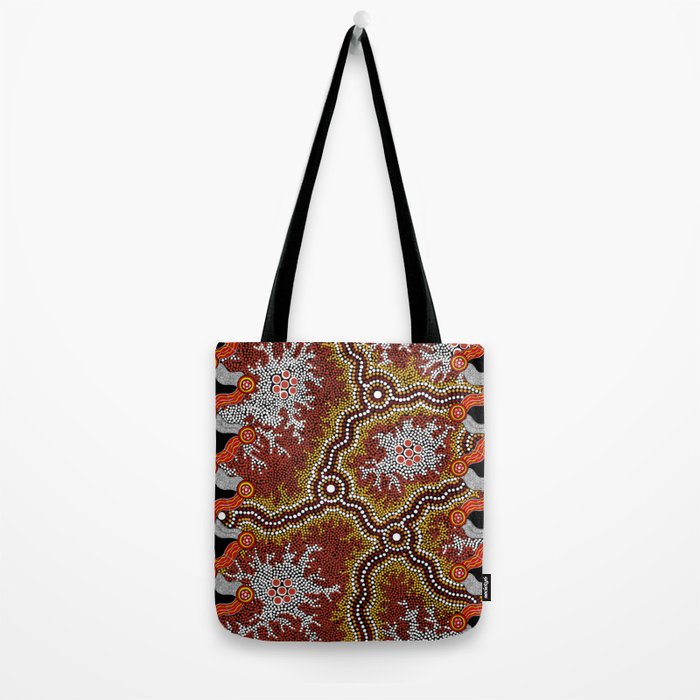 Aboriginal Art Authentic â Mountains Tote Bag Gallery Image 2