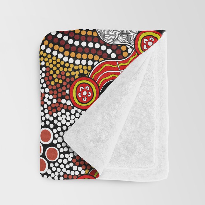 Aboriginal Art Authentic â Mountains Throw Blanket Gallery Image 3