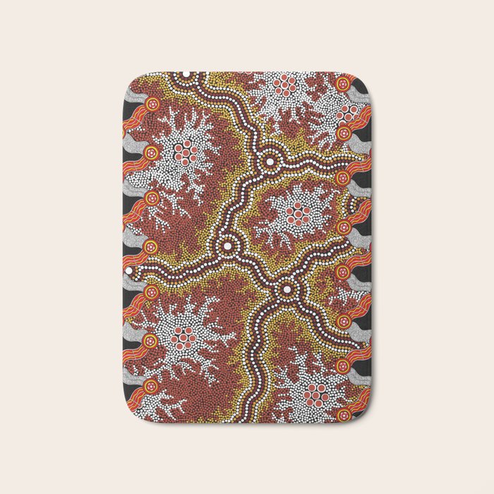 Aboriginal Art Authentic â Mountains Bath Mat Gallery Image 1