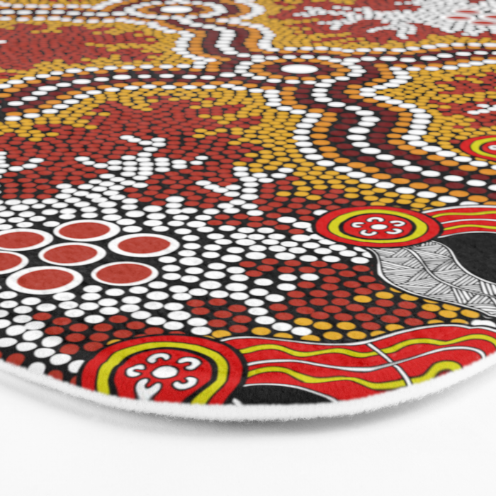 Aboriginal Art Authentic â Mountains Bath Mat Gallery Image 3