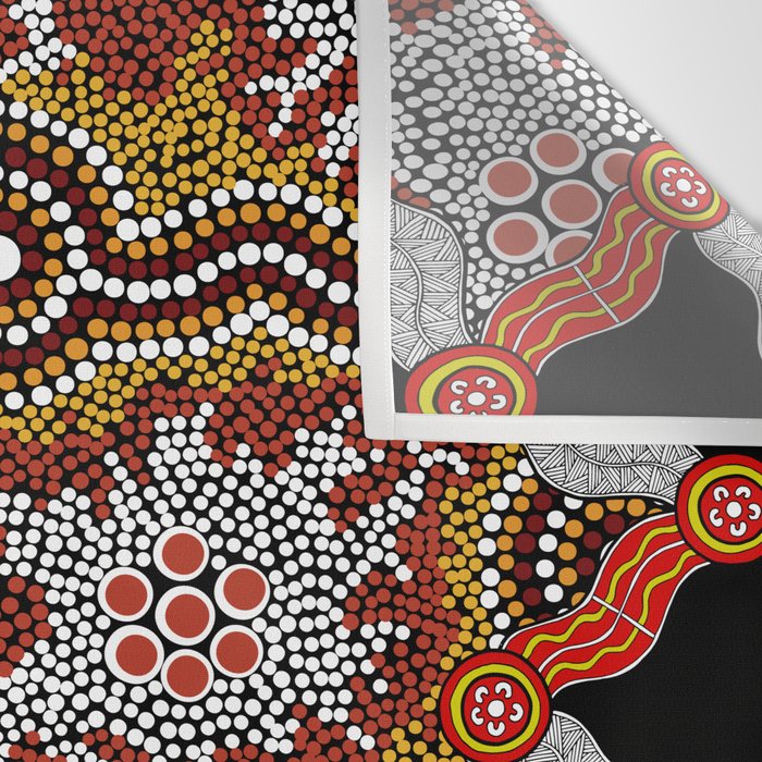 Aboriginal Art Authentic â Mountains Wall Tapestry Gallery Image 3