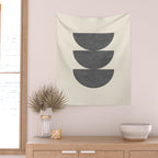 Half Circle 3 - Grey Wall Tapestry Gallery Image 2