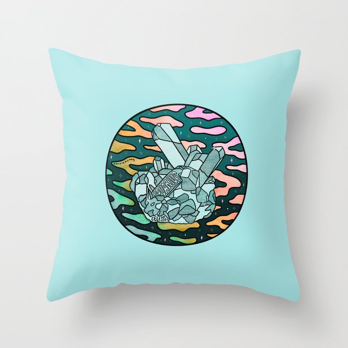 Aquarius Crystal Throw Pillow Gallery Image 6