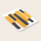 Mid Century Abstract Black & Yellow Fun Pattern Mustard Striped Primitive Stripes Notebook Gallery Image 2