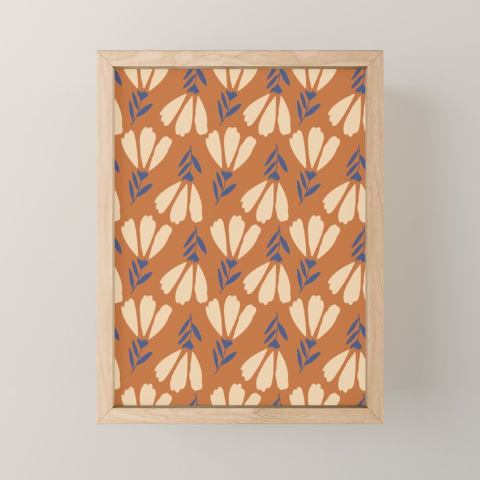 Winter Flower Pattern Mini Art Print Gallery Image 1