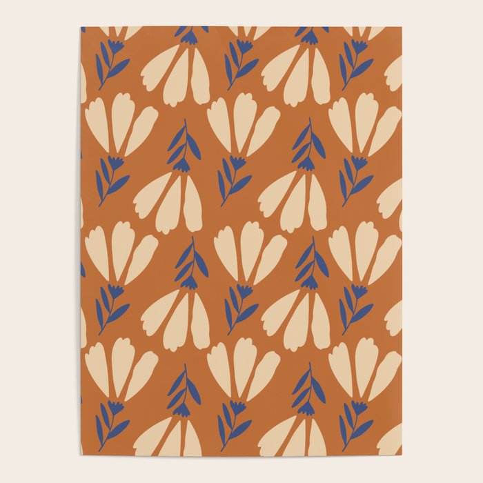 Winter Flower Pattern Poster Gallery Image 4