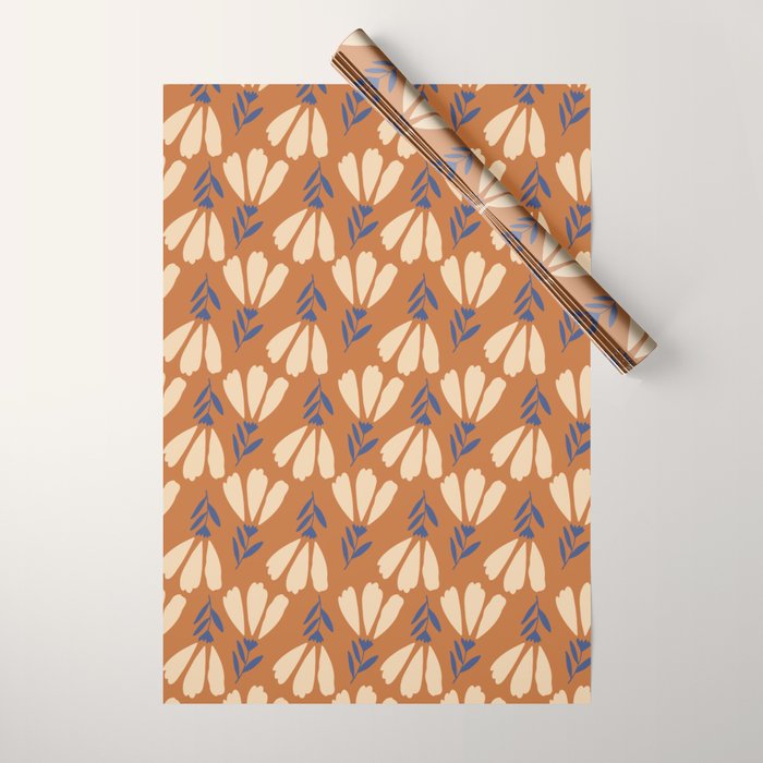 Winter Flower Pattern Wrapping Paper Gallery Image 1