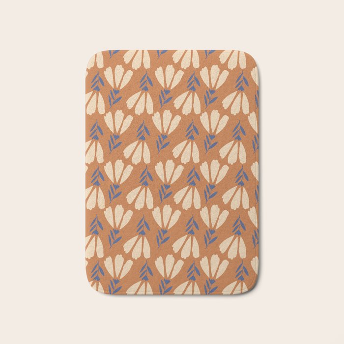 Winter Flower Pattern Bath Mat Gallery Image 1