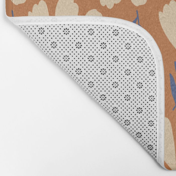 Winter Flower Pattern Bath Mat Gallery Image 2