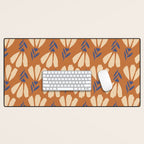 Winter Flower Pattern Desk Mat Gallery Image 1