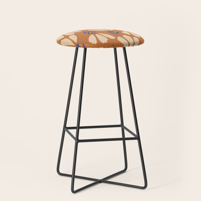 Winter Flower Pattern Stool Gallery Image 1