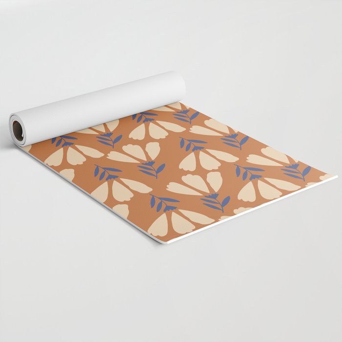 Winter Flower Pattern Yoga Mat Gallery Image 2