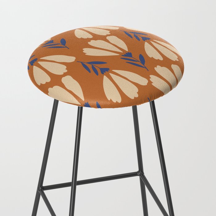 Winter Flower Pattern Stool Gallery Image 2