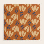 Winter Flower Pattern Wood Wall Art Gallery Image 1