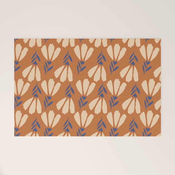 Winter Flower Pattern Welcome Mat Gallery Image 1