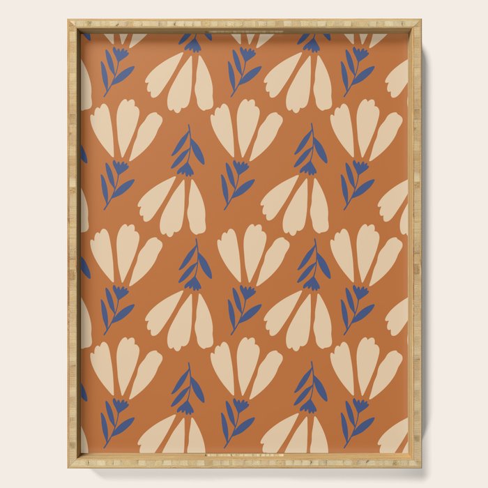 Winter Flower Pattern Serving Tray Gallery Image 1