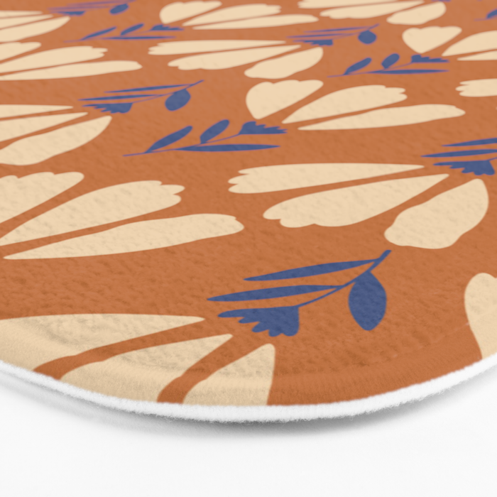 Winter Flower Pattern Bath Mat Gallery Image 3