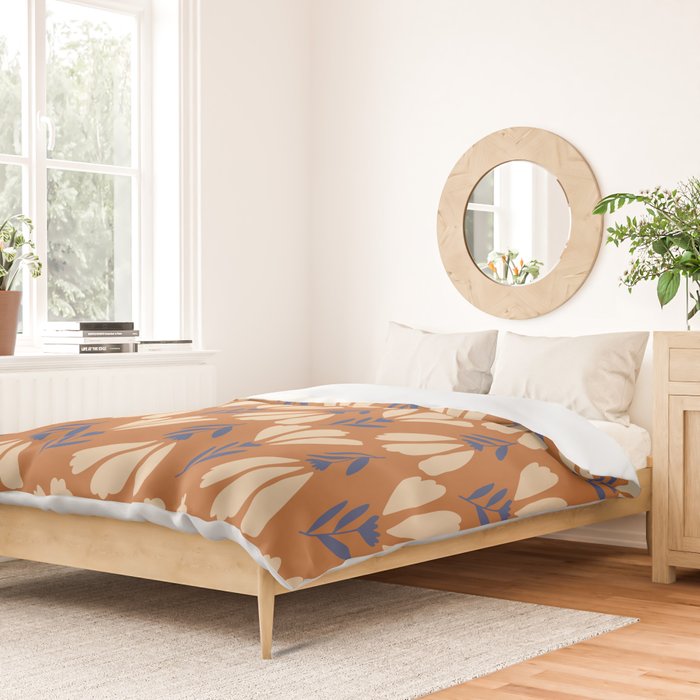 Winter Flower Pattern Duvet Cover Gallery Image 2