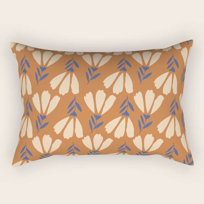 Winter Flower Pattern Rectangular Pillow Gallery Image 2