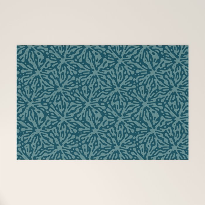 Organic Matter in Dark Teal Welcome Mat Gallery Image 1