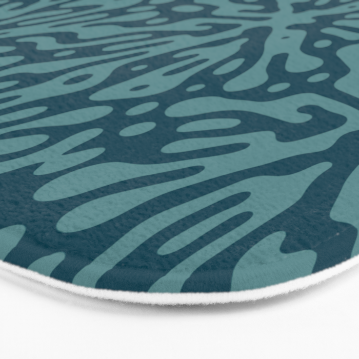 Organic Matter in Dark Teal Bath Mat Gallery Image 3