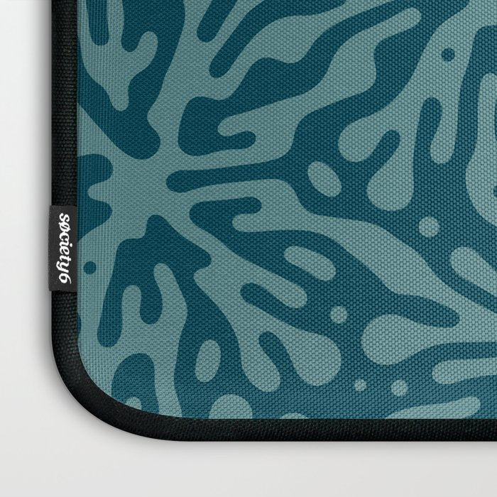 Organic Matter in Dark Teal Laptop Sleeve Gallery Image 3