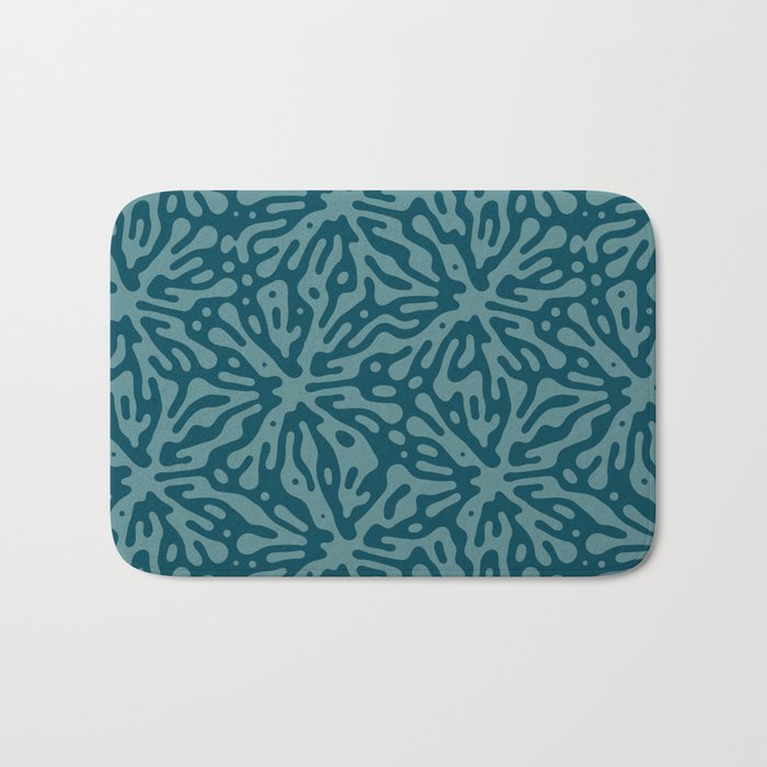 Organic Matter in Dark Teal Bath Mat Gallery Image 1