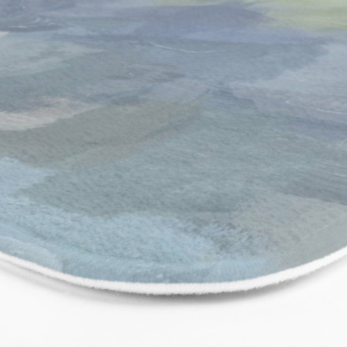 Summer at the Lake I - Sky Gray Blue Sage Green Abstract Wall Art, Painting Art Nature Modern Bath Mat Gallery Image 3
