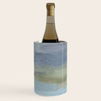 Summer at the Lake I - Sky Gray Blue Sage Green Abstract Wall Art, Painting Art Nature Modern Wine Chiller Gallery Image 3