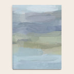 Summer at the Lake I - Sky Gray Blue Sage Green Abstract Wall Art, Painting Art Nature Modern Notebook Gallery Image 4