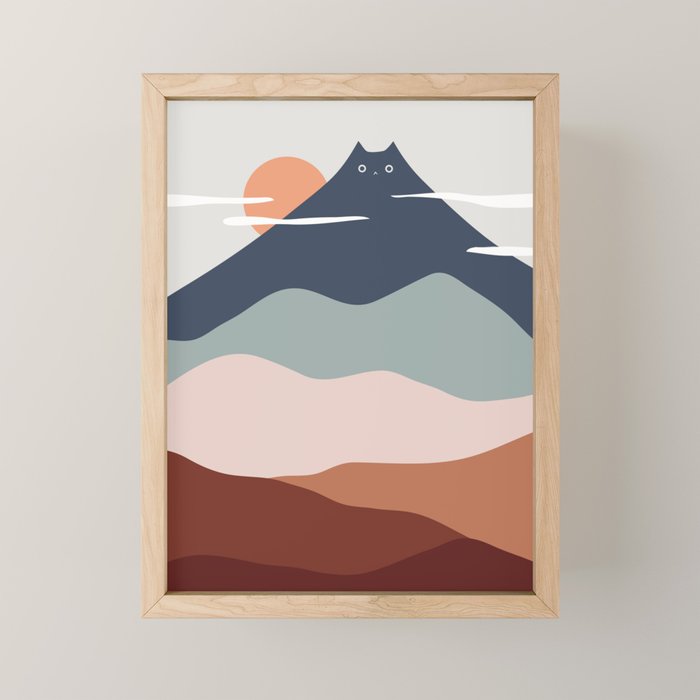 Cat Landscape 21 Mini Art Print Gallery Image 1