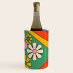 Groovy Floral Daydream Colorful Retro 60s 70s Flowers Wine Chiller Gallery Image 3