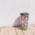 Groovy Floral Daydream Colorful Retro 60s 70s Flowers Travel Mug Gallery Image 4
