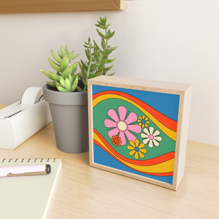 Groovy Floral Daydream Colorful Retro 60s 70s Flowers Mini Art Print Gallery Image 2