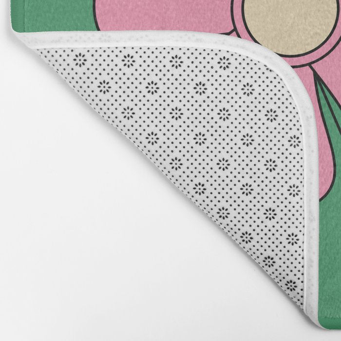 Groovy Floral Daydream Colorful Retro 60s 70s Flowers Bath Mat Gallery Image 2