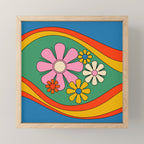 Groovy Floral Daydream Colorful Retro 60s 70s Flowers Mini Art Print Gallery Image 1