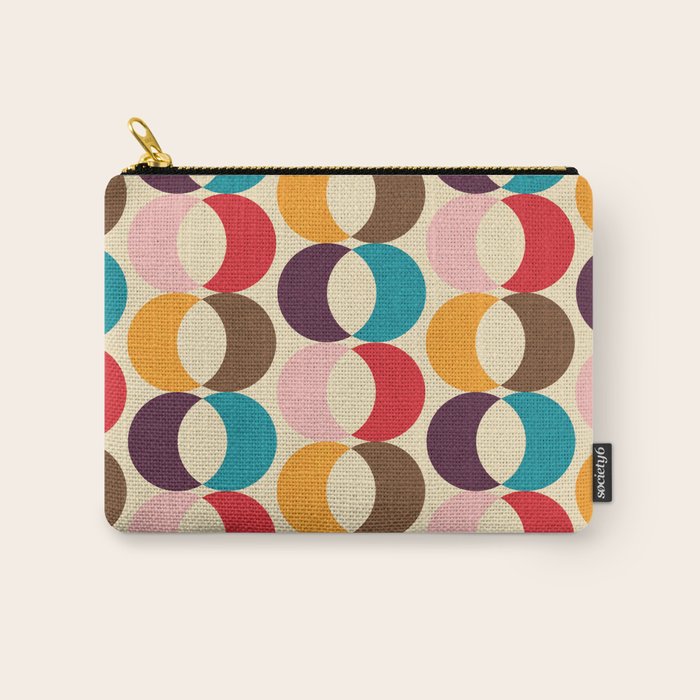 Mid Century Modern Circles Carry All Pouch Gallery Image 1