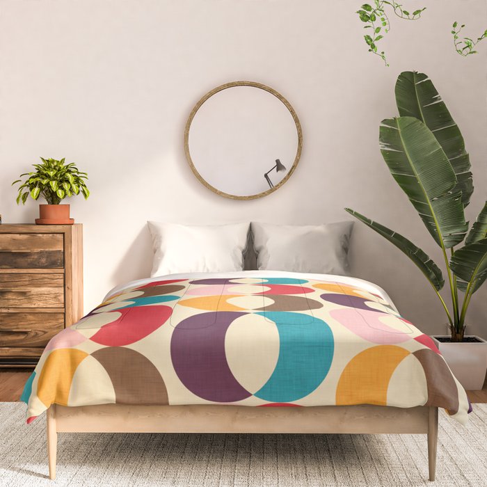 Mid Century Modern Circles Comforter Gallery Image 3