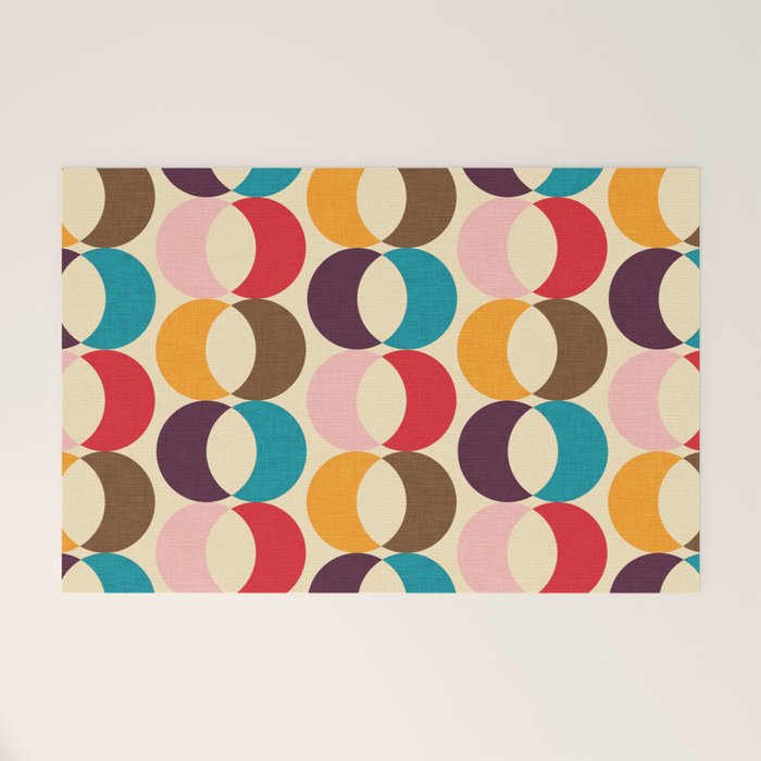 Mid Century Modern Circles Welcome Mat Gallery Image 1