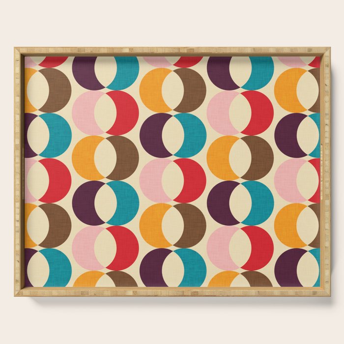 Mid Century Modern Circles Serving Tray Gallery Image 1