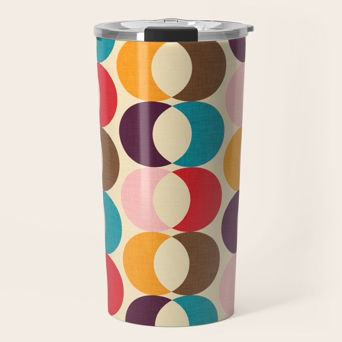 Mid Century Modern Circles Travel Mug Gallery Image 1