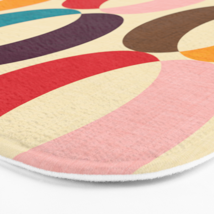Mid Century Modern Circles Bath Mat Gallery Image 3