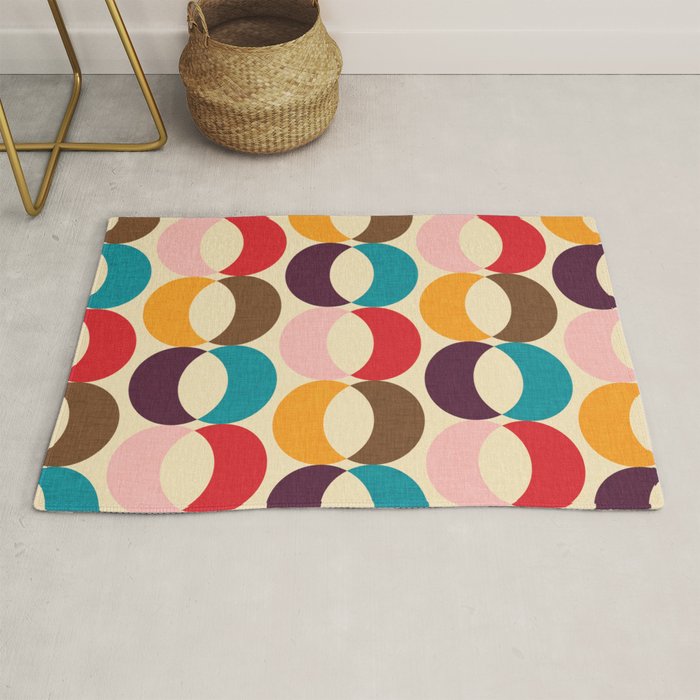 Mid Century Modern Circles Rug Gallery Image 1