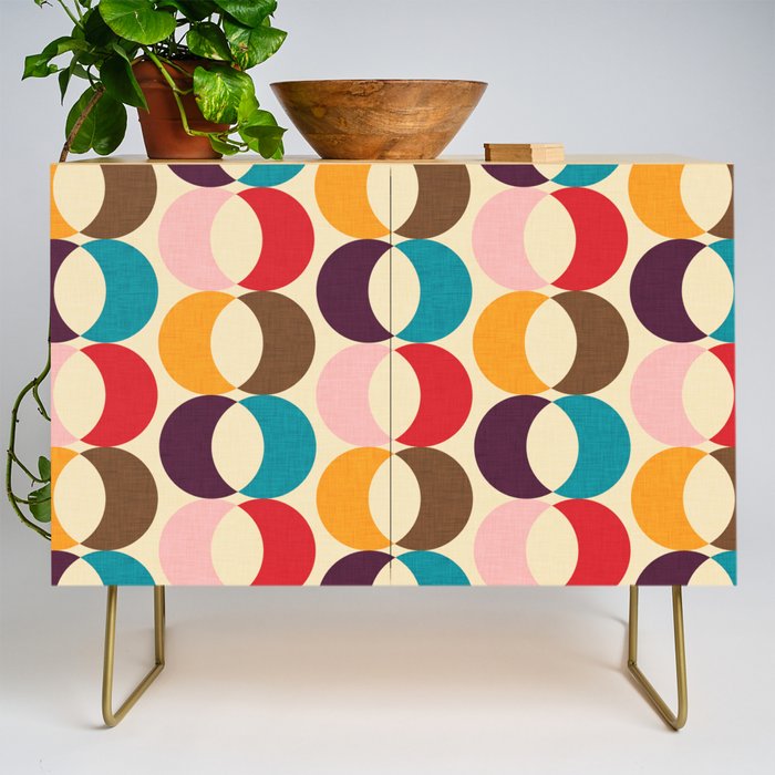 Mid Century Modern Circles Credenza Gallery Image 1