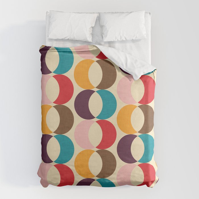 Mid Century Modern Circles Duvet Cover Gallery Image 1