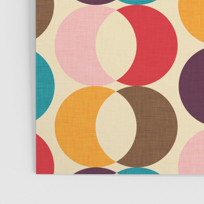 Mid Century Modern Circles Poster Gallery Image 3