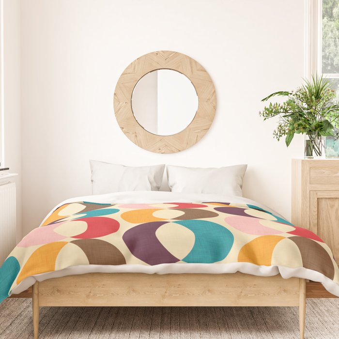 Mid Century Modern Circles Duvet Cover Gallery Image 3