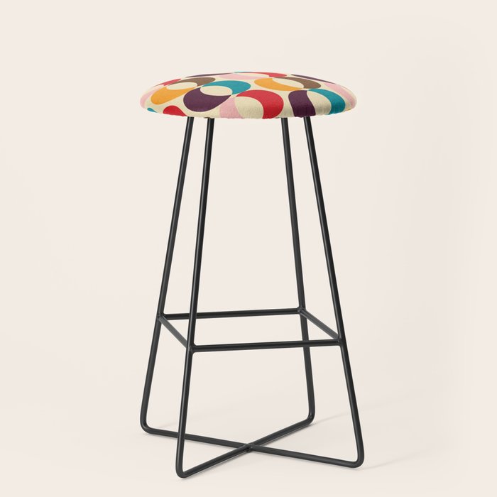 Mid Century Modern Circles Stool Gallery Image 1
