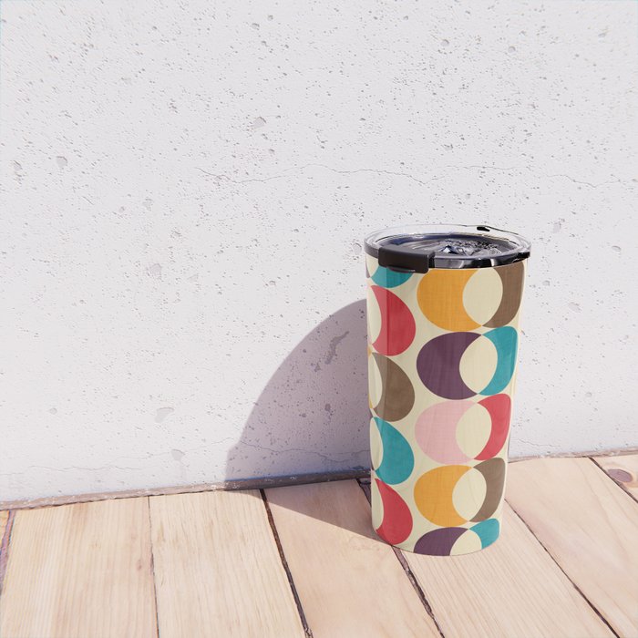 Mid Century Modern Circles Travel Mug Gallery Image 4