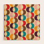 Mid Century Modern Circles Wood Wall Art Gallery Image 1